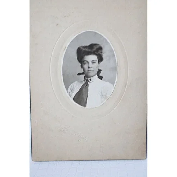 5 Victorian Photographs on Board Man Woman Baby Portrait Vintage Black White Pic - Picture 2 of 6